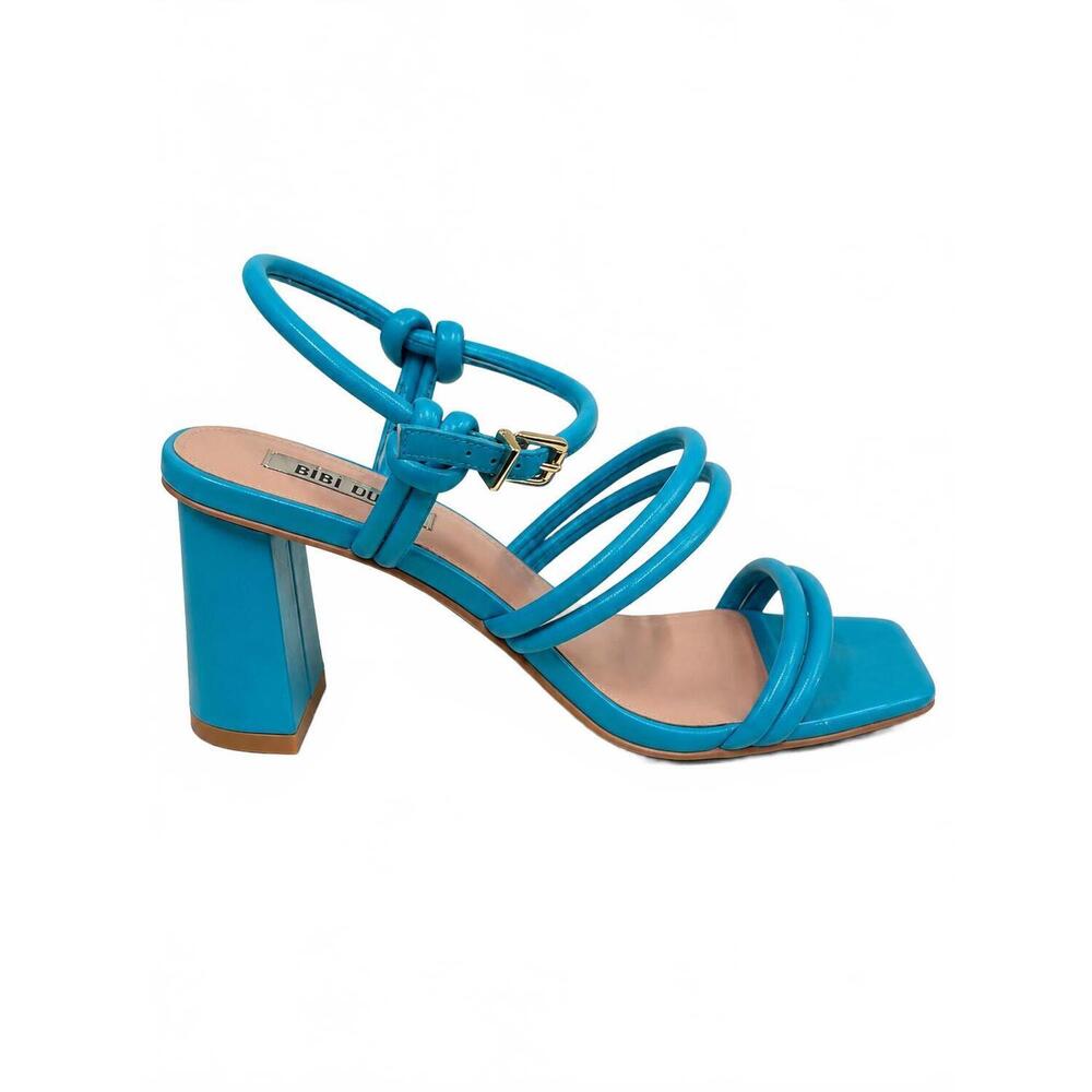 NEW BIBI LOU women's biella open toe heel in teal